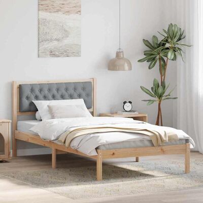 vidaXL Bettrahmen Hellgrau 100 x 200 cm Massives Kiefernholz - Braun vidaXL Bettrahmen Hellgrau 100 x 200 cm Massives Kiefernholz - Braun
