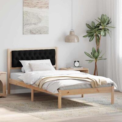 vidaXL Bettrahmen Schwarz 100 x 200 cm Massives Kiefernholz - Braun vidaXL Bettrahmen Schwarz 100 x 200 cm Massives Kiefernholz - Braun