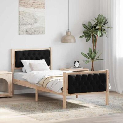 vidaXL Bettrahmen Schwarz 80 x 200 cm Massives Kiefernholz - Braun vidaXL Bettrahmen Schwarz 80 x 200 cm Massives Kiefernholz - Braun