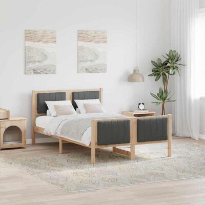 vidaXL Bettgestell Braun und Dunkelgrau 120 x 190 cm Massivholz Kiefer - Braun vidaXL Bettgestell Braun und Dunkelgrau 120 x 190 cm Massivholz Kiefer - Braun