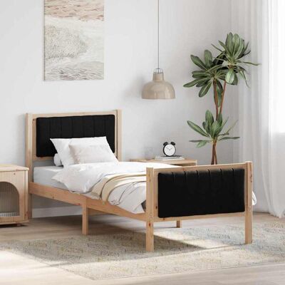 vidaXL Bettgestell Braun und Schwarz 80 x 200 cm Massivholz Kiefer - Braun vidaXL Bettgestell Braun und Schwarz 80 x 200 cm Massivholz Kiefer - Braun