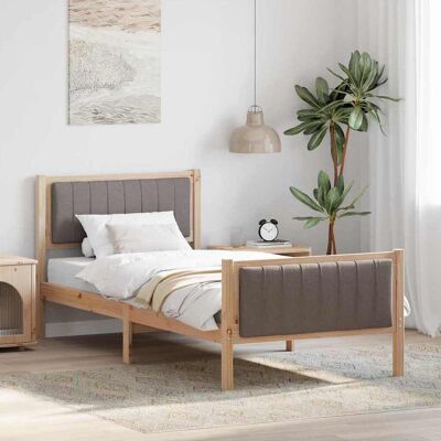vidaXL Bettgestell Braun und Taupe 90 x 190 cm Massivholz Kiefer - Braun vidaXL Bettgestell Braun und Taupe 90 x 190 cm Massivholz Kiefer - Braun