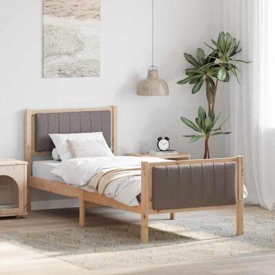 vidaXL Bettgestell Braun und Taupe 75 x 190 cm Massivholz Kiefer - Braun vidaXL Bettgestell Braun und Taupe 75 x 190 cm Massivholz Kiefer - Braun