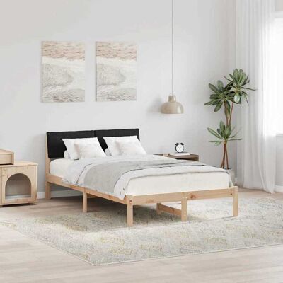 vidaXL Bettgestell Braun und Schwarz 120 x 190 cm Massivholz Kiefer - Braun vidaXL Bettgestell Braun und Schwarz 120 x 190 cm Massivholz Kiefer - Braun