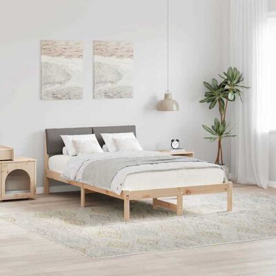 vidaXL Bettgestell Braun und Taupe 120 x 190 cm Massivholz Kiefer - Braun vidaXL Bettgestell Braun und Taupe 120 x 190 cm Massivholz Kiefer - Braun