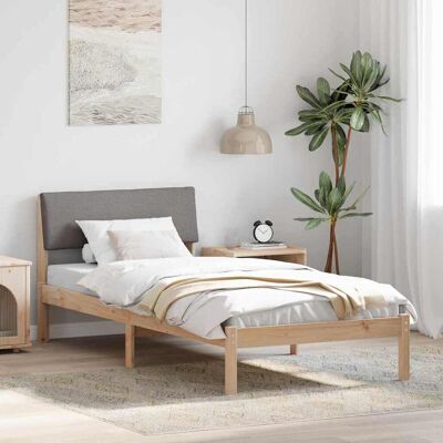 vidaXL Bettgestell Braun und Taupe 90 x 200 cm Massivholz Kiefer - Braun vidaXL Bettgestell Braun und Taupe 90 x 200 cm Massivholz Kiefer - Braun