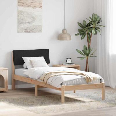 vidaXL Bettgestell Braun und Schwarz 80 x 200 cm Massivholz Kiefer - Braun vidaXL Bettgestell Braun und Schwarz 80 x 200 cm Massivholz Kiefer - Braun