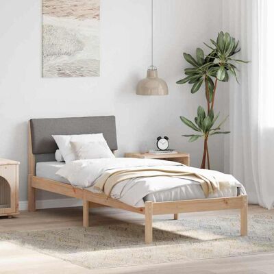 vidaXL Bettgestell Braun und Taupe 80 x 200 cm Massivholz Kiefer - Braun vidaXL Bettgestell Braun und Taupe 80 x 200 cm Massivholz Kiefer - Braun