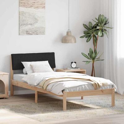 vidaXL Bettgestell Braun und Schwarz 90 x 190 cm Massivholz Kiefer - Braun vidaXL Bettgestell Braun und Schwarz 90 x 190 cm Massivholz Kiefer - Braun