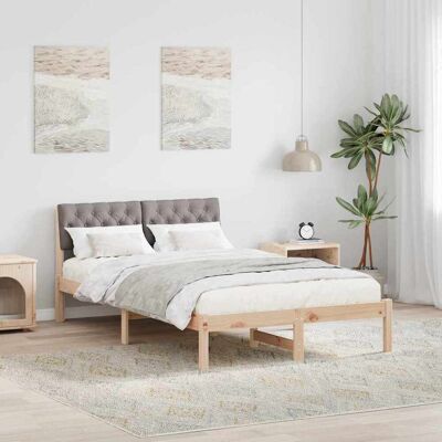 vidaXL Bettgestell Braun und Taupe 120 x 200 cm Massivholz Kiefer - Braun vidaXL Bettgestell Braun und Taupe 120 x 200 cm Massivholz Kiefer - Braun