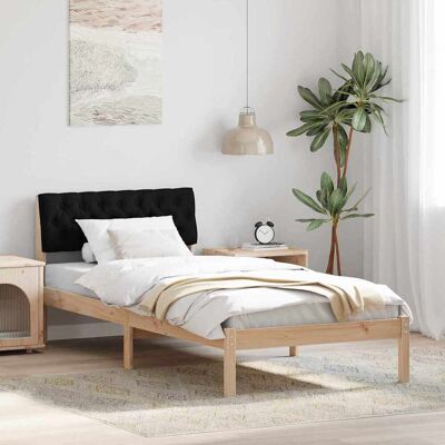 vidaXL Bettgestell Braun und Schwarz 90 x 200 cm Massivholz Kiefer - Braun vidaXL Bettgestell Braun und Schwarz 90 x 200 cm Massivholz Kiefer - Braun