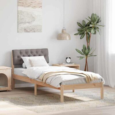 vidaXL Bettgestell Braun und Taupe 80 x 200 cm Massivholz Kiefer - Braun vidaXL Bettgestell Braun und Taupe 80 x 200 cm Massivholz Kiefer - Braun