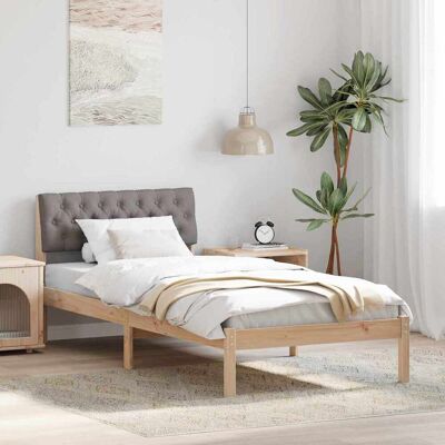 vidaXL Bettgestell Braun und Taupe 90 x 190 cm Massivholz Kiefer - Braun vidaXL Bettgestell Braun und Taupe 90 x 190 cm Massivholz Kiefer - Braun