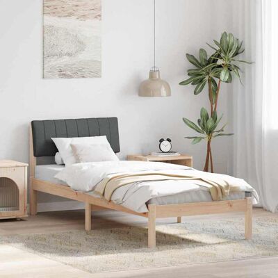 vidaXL Bettgestell Braun und Dunkelgrau 75 x 190 cm Massivholz Kiefer - Braun vidaXL Bettgestell Braun und Dunkelgrau 75 x 190 cm Massivholz Kiefer - Braun