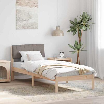 vidaXL Bettgestell Braun und Taupe 75 x 190 cm Massivholz Kiefer - Braun vidaXL Bettgestell Braun und Taupe 75 x 190 cm Massivholz Kiefer - Braun