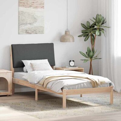 vidaXL Bettgestell Braun und Dunkelgrau 100 x 200 cm Massivholz Kiefer - Braun vidaXL Bettgestell Braun und Dunkelgrau 100 x 200 cm Massivholz Kiefer - Braun