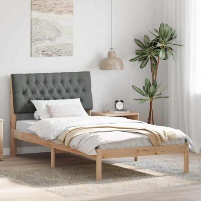 vidaXL Bettgestell mit gepolstertem Kopfteil Braun 100 x 200 cm - Braun vidaXL Bettgestell mit gepolstertem Kopfteil Braun 100 x 200 cm - Braun