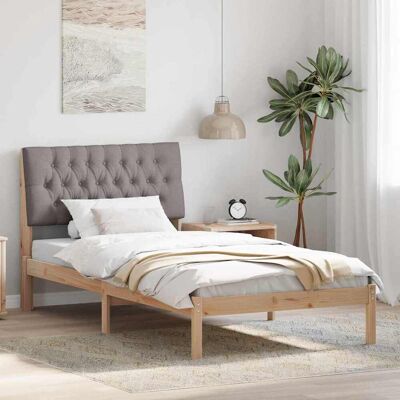 vidaXL Bettgestell mit gepolstertem Kopfteil Braun 100 x 200 cm - Braun vidaXL Bettgestell mit gepolstertem Kopfteil Braun 100 x 200 cm - Braun