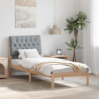 vidaXL Bettgestell mit gepolstertem Kopfteil Braun 75 x 190 cm - Braun vidaXL Bettgestell mit gepolstertem Kopfteil Braun 75 x 190 cm - Braun