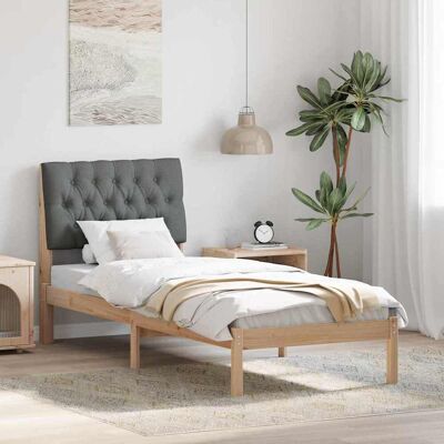 vidaXL Bettgestell mit gepolstertem Kopfteil Braun 75 x 190 cm - Braun vidaXL Bettgestell mit gepolstertem Kopfteil Braun 75 x 190 cm - Braun