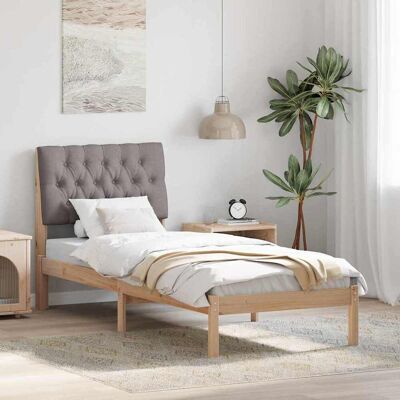 vidaXL Bettgestell mit gepolstertem Kopfteil Braun 75 x 190 cm - Braun vidaXL Bettgestell mit gepolstertem Kopfteil Braun 75 x 190 cm - Braun
