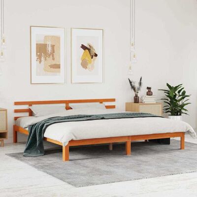 vidaXL Bettrahmen Wachsbraun 203,5 x 205,5 x 69,5 cm Massivholz Kiefer - Braun vidaXL Bettrahmen Wachsbraun 203,5 x 205,5 x 69,5 cm Massivholz Kiefer - Braun