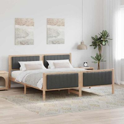 vidaXL Bettgestell Braun und Dunkelgrau 180 x 200 cm Massivholz Kiefer - Braun vidaXL Bettgestell Braun und Dunkelgrau 180 x 200 cm Massivholz Kiefer - Braun