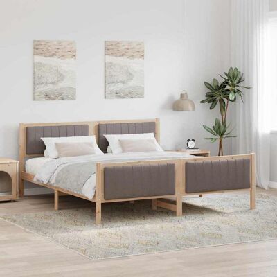 vidaXL Bettgestell Braun und Taupe 180 x 200 cm Massivholz Kiefer - Braun vidaXL Bettgestell Braun und Taupe 180 x 200 cm Massivholz Kiefer - Braun