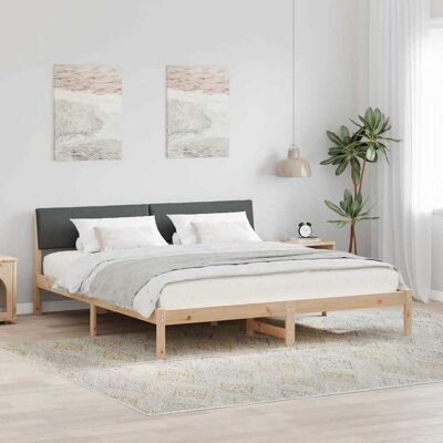 vidaXL Bettgestell Braun und Dunkelgrau 180 x 200 cm Massivholz Kiefer - Braun vidaXL Bettgestell Braun und Dunkelgrau 180 x 200 cm Massivholz Kiefer - Braun