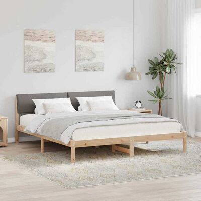 vidaXL Bettgestell Braun und Taupe 180 x 200 cm Massivholz Kiefer - Braun vidaXL Bettgestell Braun und Taupe 180 x 200 cm Massivholz Kiefer - Braun