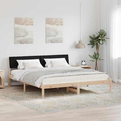 vidaXL Bettgestell Braun und Schwarz 180 x 200 cm Massivholz Kiefer - Braun vidaXL Bettgestell Braun und Schwarz 180 x 200 cm Massivholz Kiefer - Braun