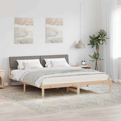 vidaXL Bettgestell Braun und Taupe 180 x 200 cm Massivholz Kiefer - Braun vidaXL Bettgestell Braun und Taupe 180 x 200 cm Massivholz Kiefer - Braun