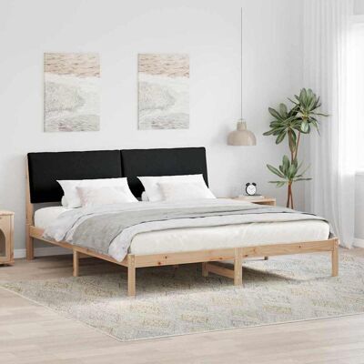 vidaXL Bettgestell Braun und Schwarz 180 x 200 cm Massivholz Kiefer - Braun vidaXL Bettgestell Braun und Schwarz 180 x 200 cm Massivholz Kiefer - Braun