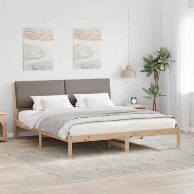 vidaXL Bettgestell Braun und Taupe 180 x 200 cm Massivholz Kiefer - Braun vidaXL Bettgestell Braun und Taupe 180 x 200 cm Massivholz Kiefer - Braun