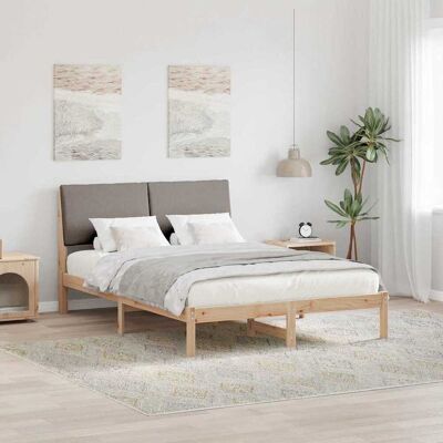 vidaXL Bettgestell Braun und Taupe 150 x 200 cm Massivholz Kiefer - Braun vidaXL Bettgestell Braun und Taupe 150 x 200 cm Massivholz Kiefer - Braun