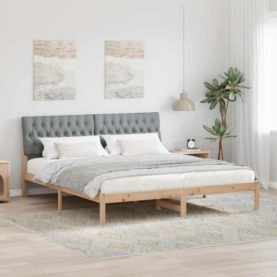 vidaXL Bettgestell mit gepolstertem Kopfteil Braun 180 x 200 cm - Braun vidaXL Bettgestell mit gepolstertem Kopfteil Braun 180 x 200 cm - Braun