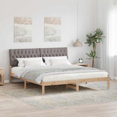 vidaXL Bettgestell mit gepolstertem Kopfteil Braun 180 x 200 cm - Braun vidaXL Bettgestell mit gepolstertem Kopfteil Braun 180 x 200 cm - Braun