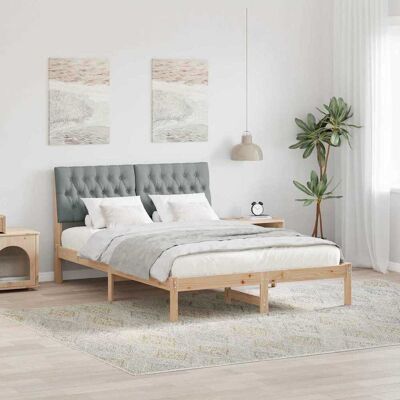 vidaXL Bettgestell mit gepolstertem Kopfteil Braun 160 x 200 cm - Braun vidaXL Bettgestell mit gepolstertem Kopfteil Braun 160 x 200 cm - Braun