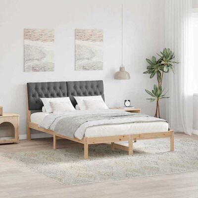 vidaXL Bettgestell mit gepolstertem Kopfteil Braun 150 x 200 cm - Braun vidaXL Bettgestell mit gepolstertem Kopfteil Braun 150 x 200 cm - Braun