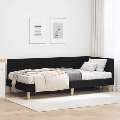 vidaXL Eckbettgestell mit Matratze Sonstiges 2 pcs Grün Stoff - Schwarz vidaXL Eckbettgestell mit Matratze Sonstiges 2 pcs Grün Stoff - Schwarz