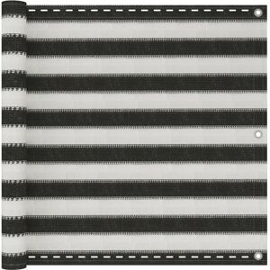 vidaXL Balkonsichtschutz HDPE 90x400 cm anthrazit und weiß - Anthrazit