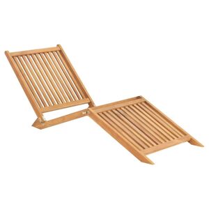 vidaXL Sonnenliege Massivholz Teak - Braun