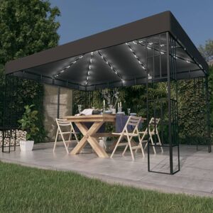 vidaXL Pavillon mit LED-Lichterkette 3x4 m Anthrazit - Anthrazit