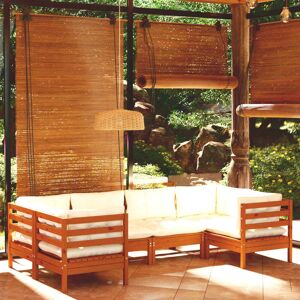 vidaXL 6-tlg. Garten-Lounge-Set mit Kissen Honigbraun Kiefernholz - Braun