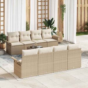 Beige Gartensofaset - 7 Teile, Modern, Outdoor, Komfortabel Beige Gartensofaset - 7 Teile, Modern, Outdoor, Komfortabel