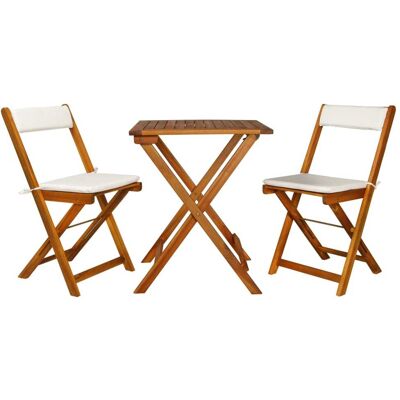 vidaXL Gartenmöbel Sets mit Kissen Faltbar 2 pcs Warmer Holzton - Braun vidaXL Gartenmöbel Sets mit Kissen Faltbar 2 pcs Warmer Holzton - Braun