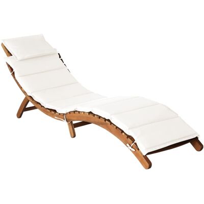 vidaXL Sonnenliegen creme Massivholz Akazie - Creme vidaXL Sonnenliegen creme Massivholz Akazie - Creme