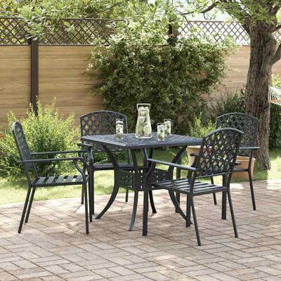 vidaXL Gartensessel Dunkelgrau Metall Langlebig - Gartenstuhl vidaXL Gartensessel Dunkelgrau Metall Langlebig - Gartenstuhl