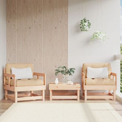 vidaXL Gartenstühle aus massivem Kiefernholz 2 Stück vidaXL Gartenstühle aus massivem Kiefernholz 2 Stück