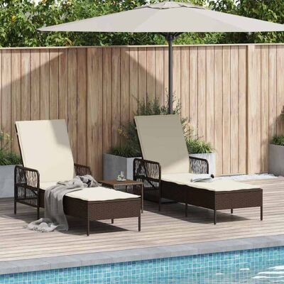 Vidaxl Set aus 3 Gartensessel - Wetterfester Stahlrahmen Vidaxl Set aus 3 Gartensessel - Wetterfester Stahlrahmen